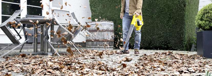 Battery-powered leaf blower and blower vac