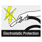 Handle with protection against electrostatic charging