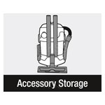 Accessory storage - nice and tidy